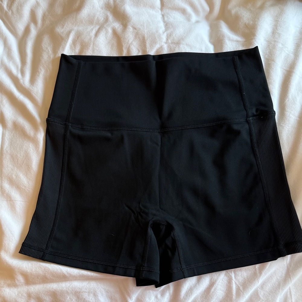 aerie Black High-Rise Bike Shorts